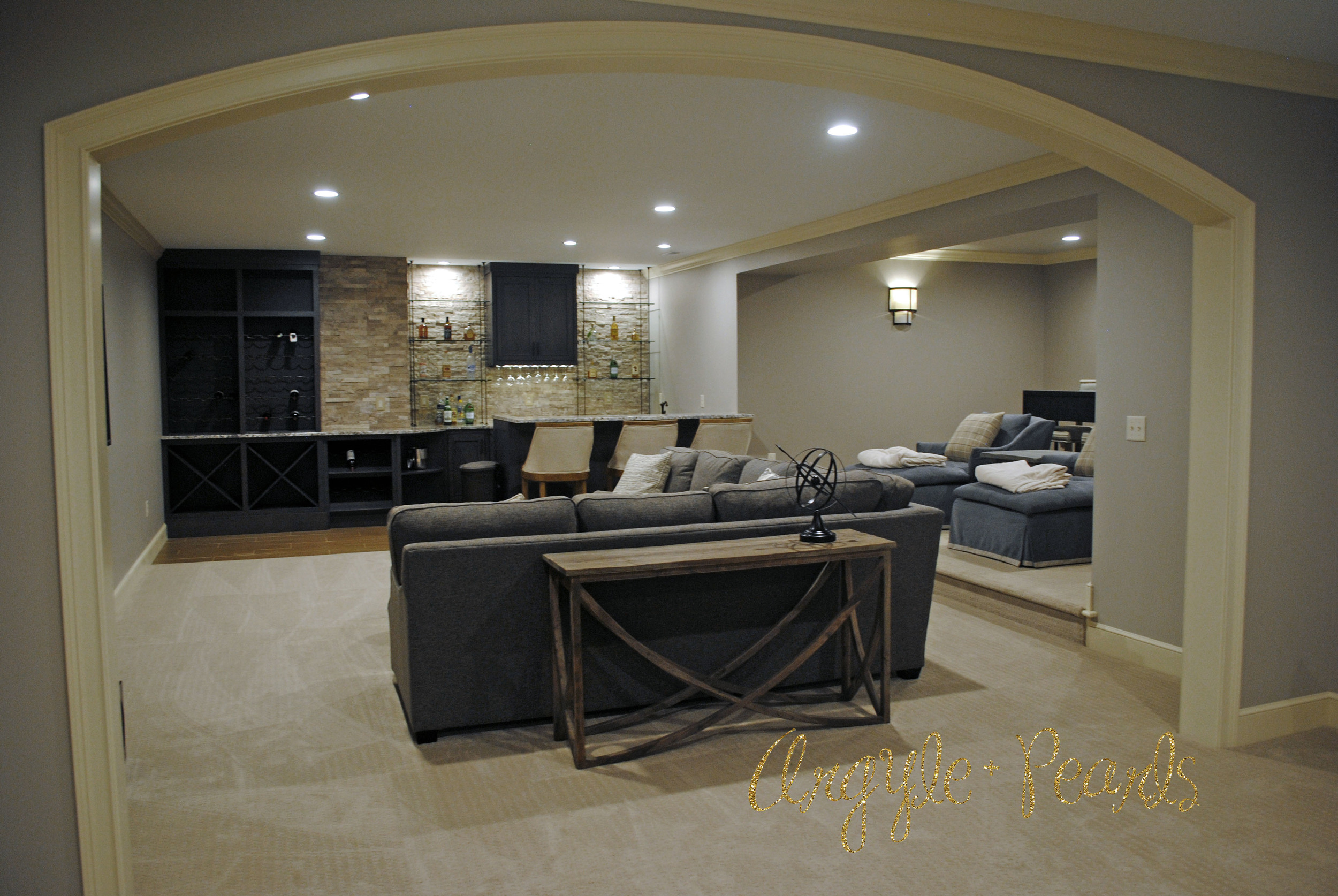 Can't wait to fill those racks on the left side of the bar with lots and lots of wine!!