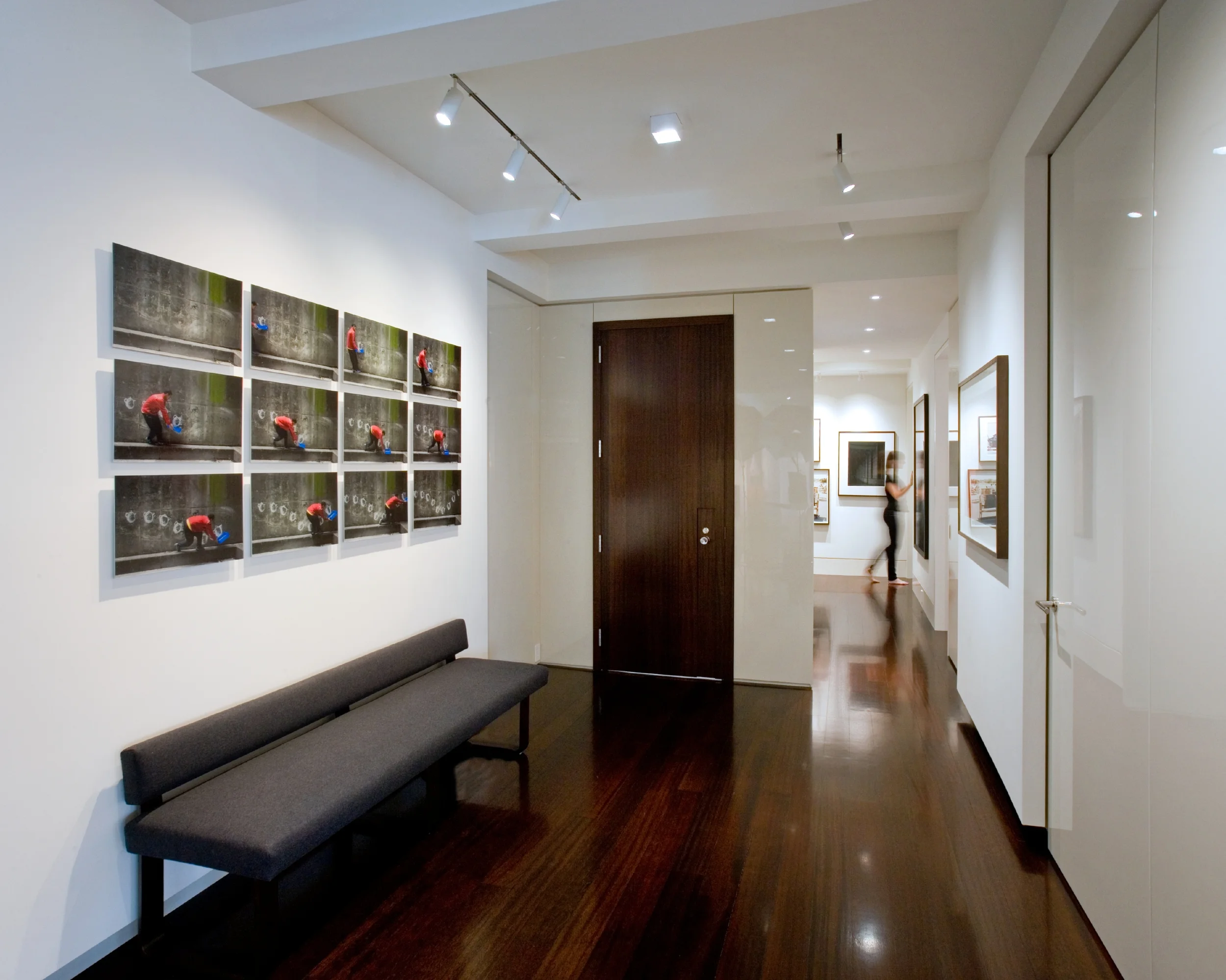   Park Avenue Home   Quarter-sawn Brazilian Cherry with a dark stain SMI Construction Management, Inc. LeRoy Street Studio, Architect 