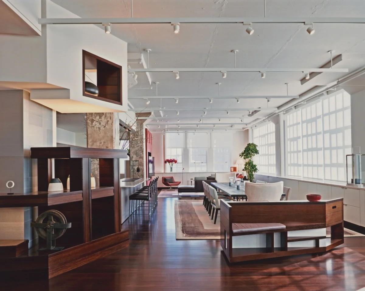   Hudson Street Loft   Wenge plank flooring SilverLining Interiors 