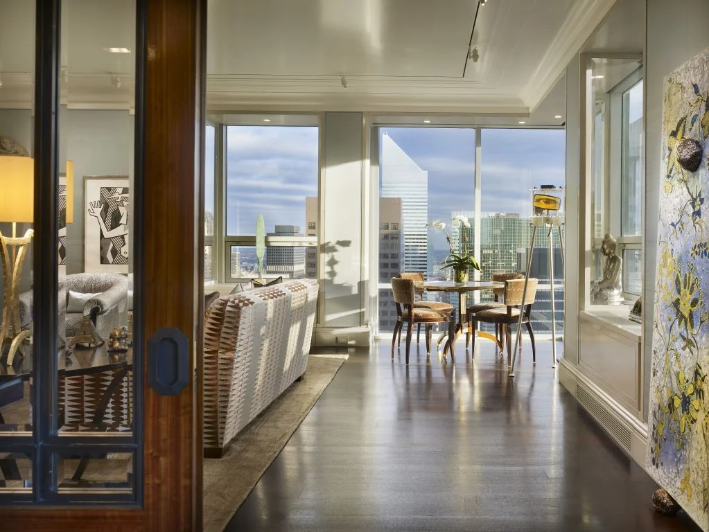   Museum Tower Apartment   Wenge plank flooring Residential Interiors,&nbsp;Inc. 