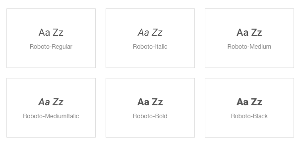 Choosing Roboto as the main typeface, I am able to satisfy user with legibility and clean look. The font works great on any type of screen.