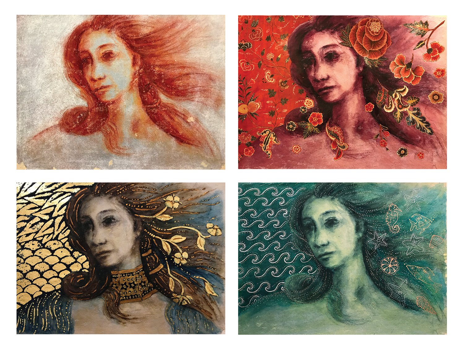 The Final Pieces: Series of 4 / Quadriptych