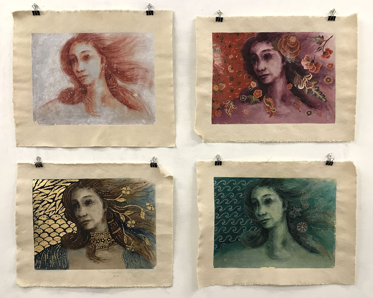 The Final Pieces: Series of 4 / Quadriptych in progress
