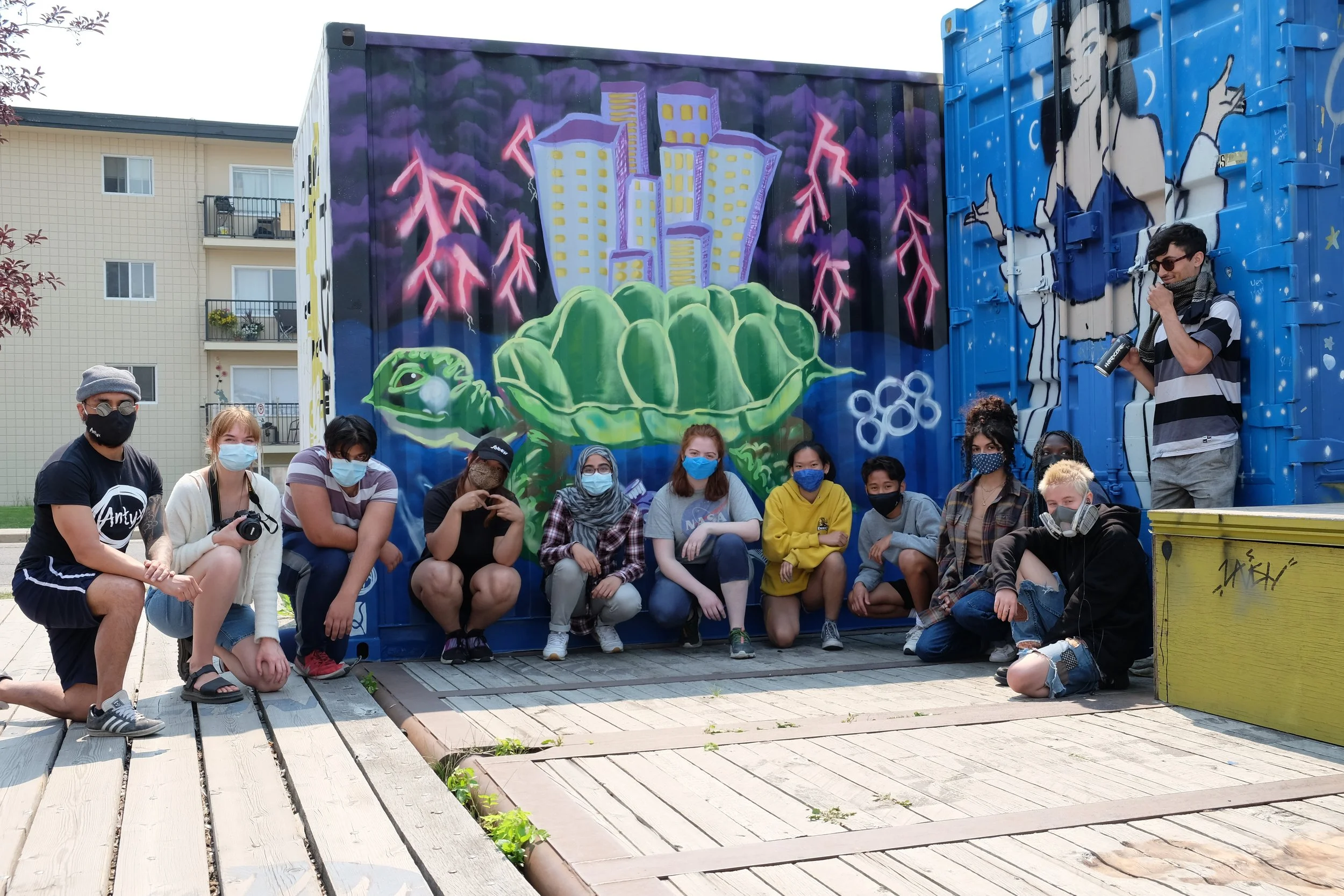 OPENING YOUTH GRAFFITI ART MURAL SHOWCASE AT CALGARY’S AWARD-WINNING, CONTAINR ART PARK
