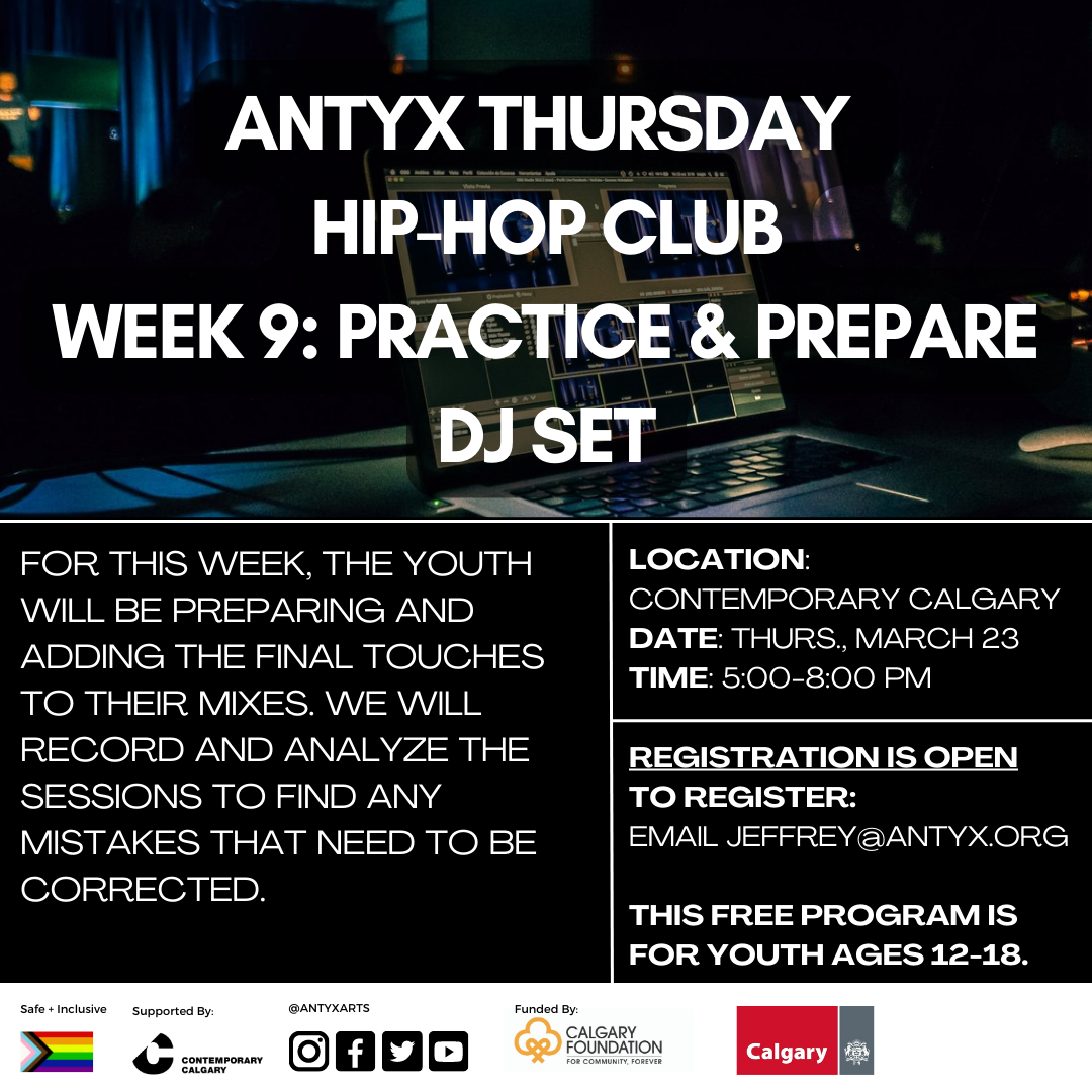 Thursday Hip-Hop Club Week 9: Prepare and Practice DJ Set