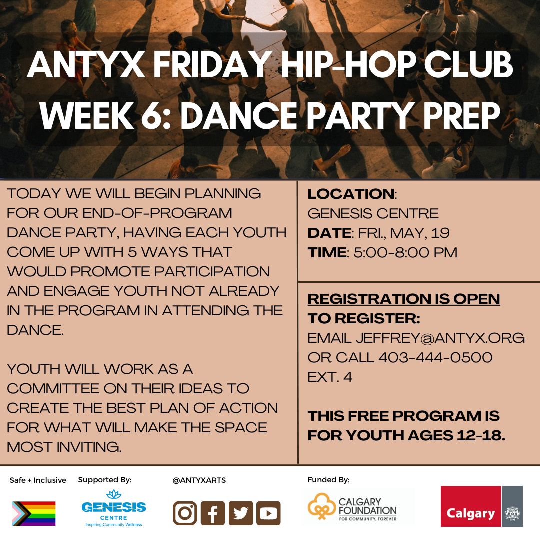Friday Hip-Hop Club Week 6: Dance Party Prep