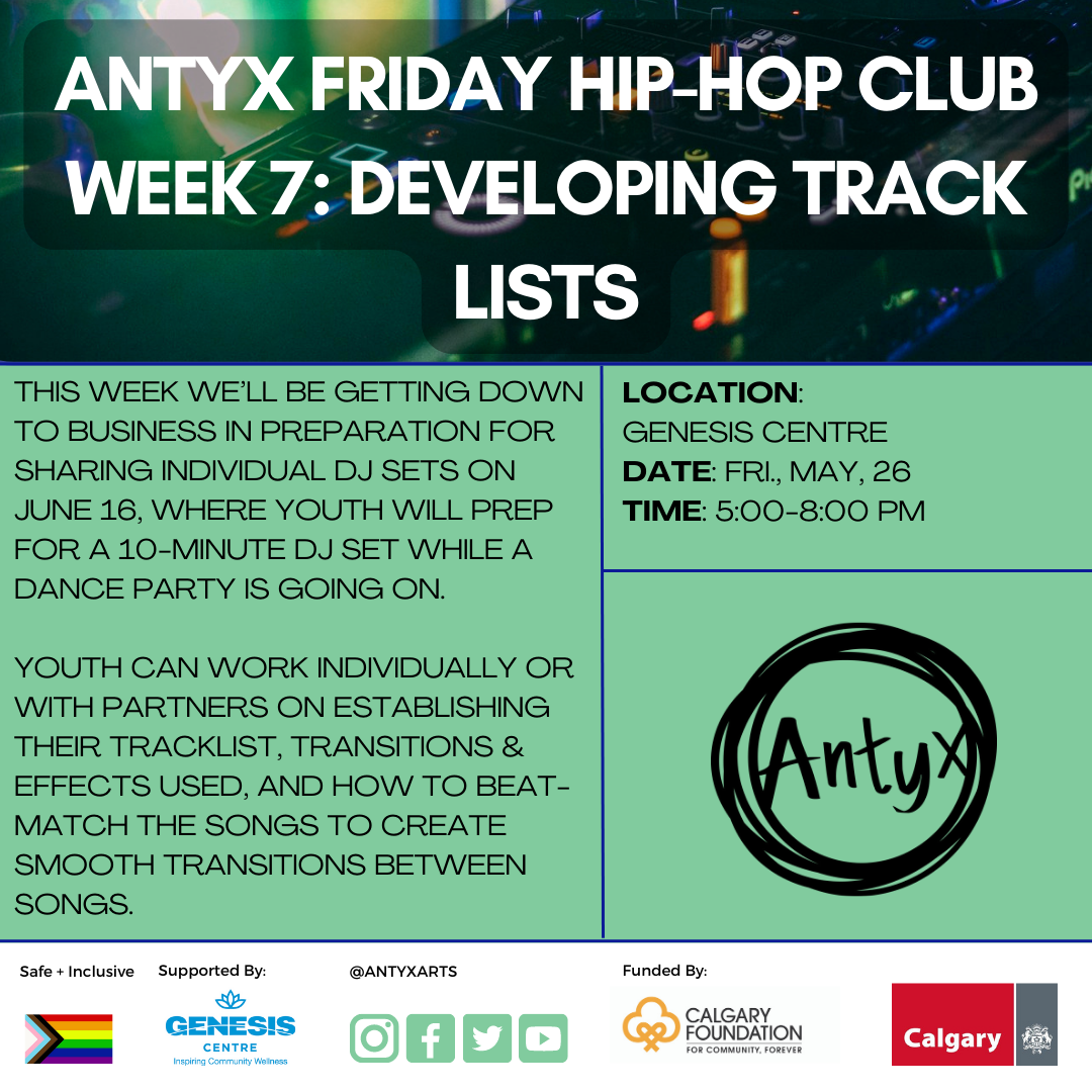 Friday Hip-Hop Club Week 7: Developing Track Lists