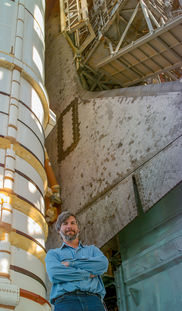 Steve with Columbia Space Shuttle.