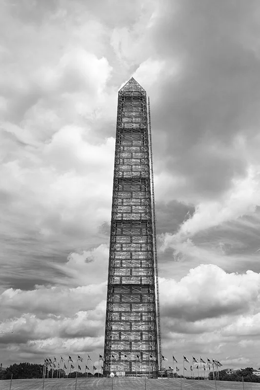 Washington Monument Encased. 2013. Canon 1DS III.