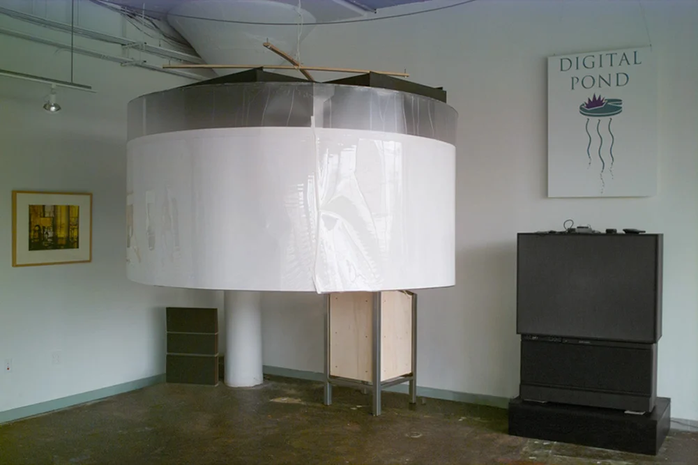 Hanging Panorama of the Golden Gate. The Digital Pond, San Francisco. February 2, 1996.