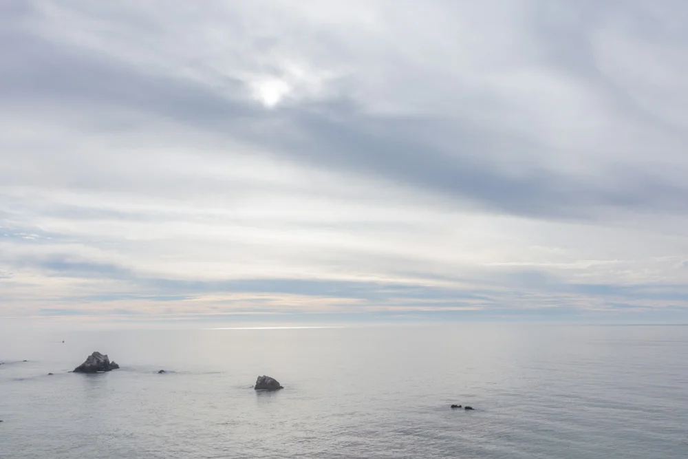 Big Sur Silvery Sky and Sea.