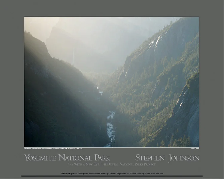 Dawn. Merced River Canyon. Yosemite Poster