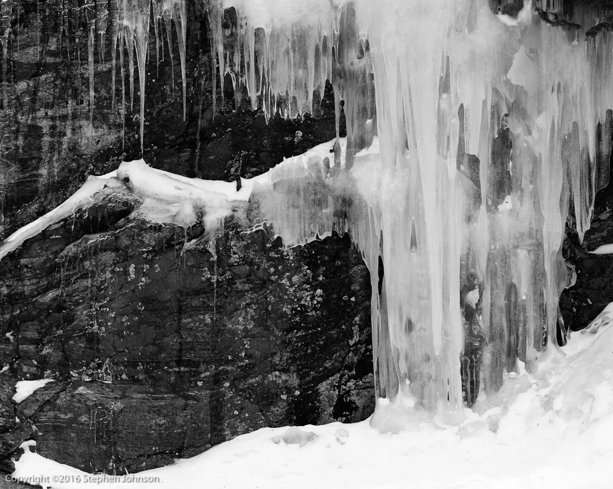 Ice Fall. Bear Lake. Rocky Mountain National Park, CO. 1996. from With a New Eye: The Digital National Parks Project. Betterlight Scanning Back.Purchase Print