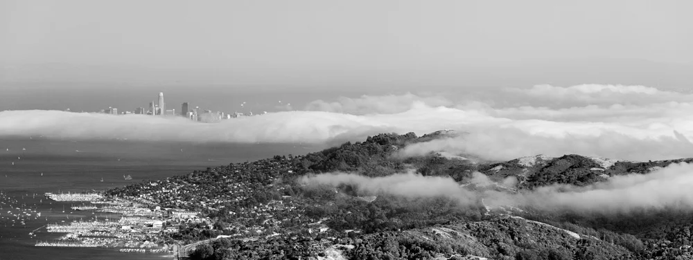 San Franicso and the Marin Headlands from Mt. Tamalpias. 2019. Canon EOS 5DS R.