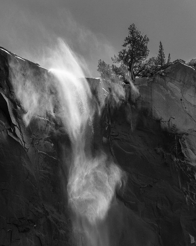 Mist. Bridalveil Falls. Yosemite National Park.
