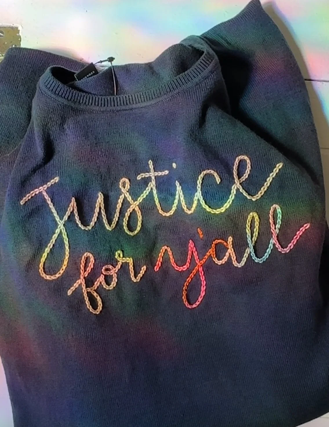 "JUSTICE FOR Y'ALL" DIY Hand Embroidery Pattern - Digital Download