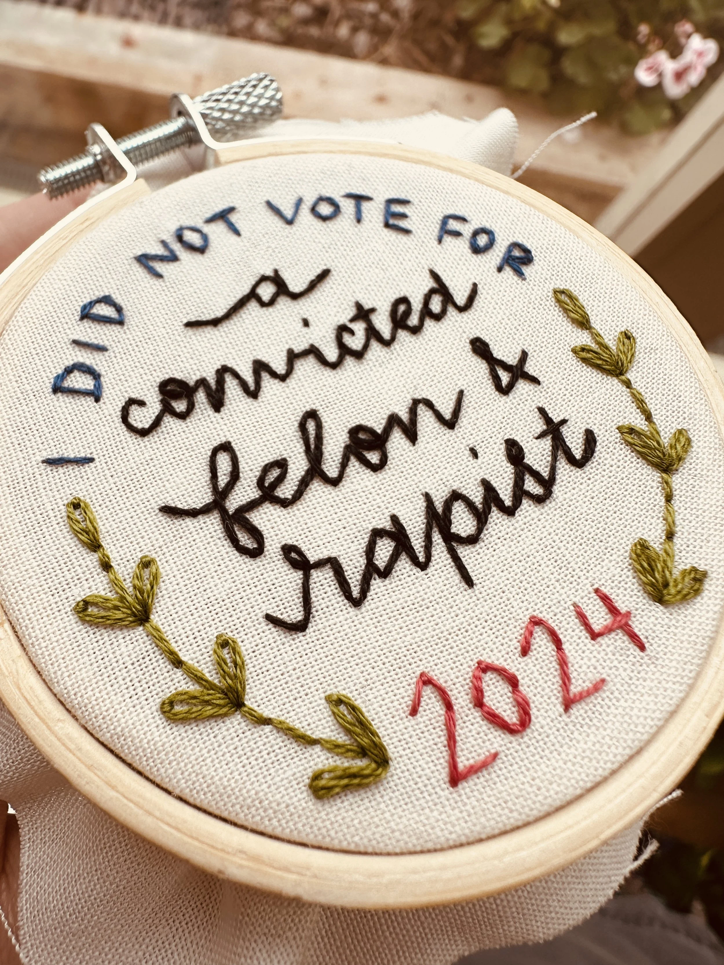 I DID NOT VOTE FOR... 2024 DIGITAL DOWNLOAD EMBROIDERY PATTERN