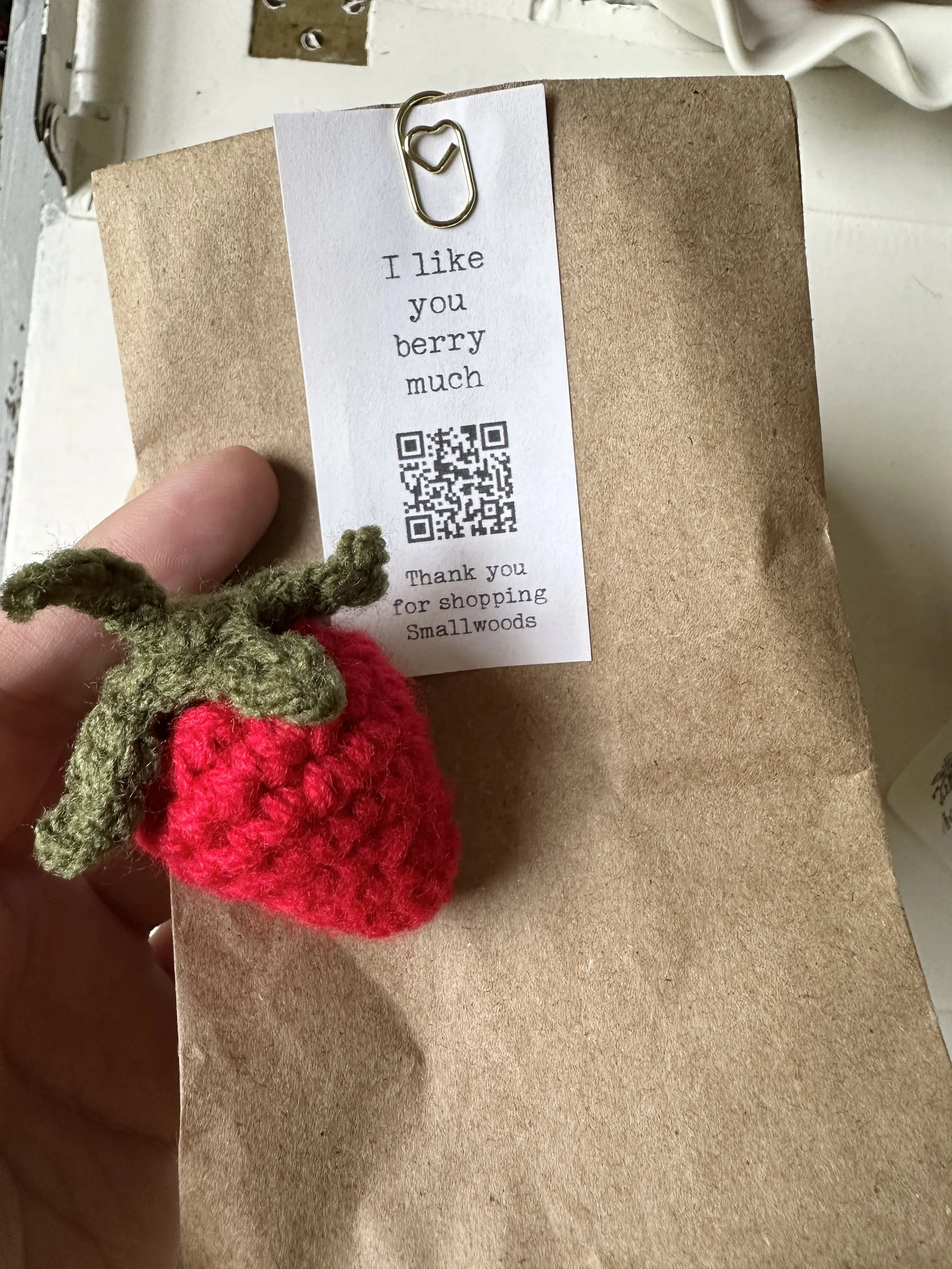 Tiny Crochet Strawberry — SMALLWOODS STUDIOS