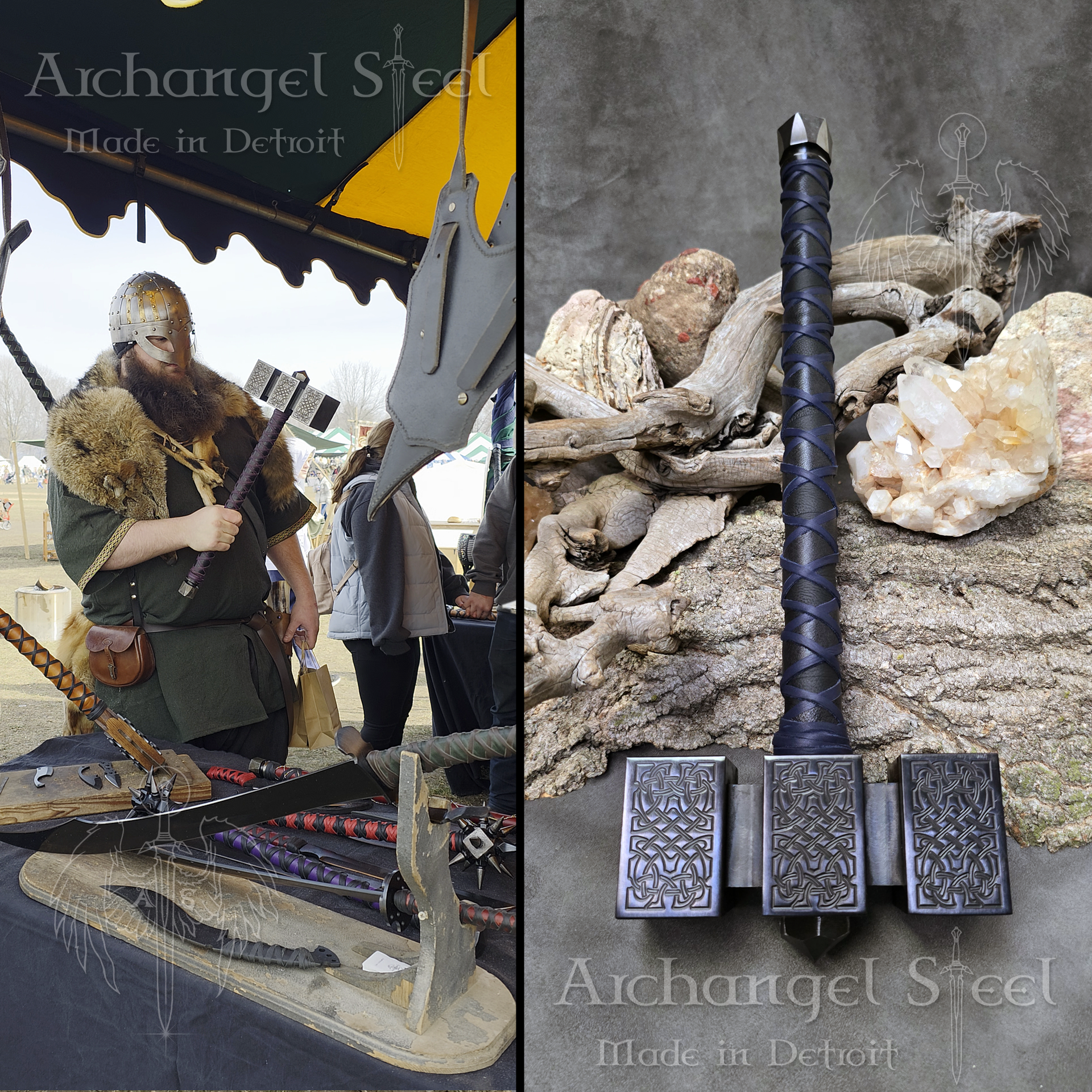 Dwarven War Hammer & Viking & Fire Fest Split View.png