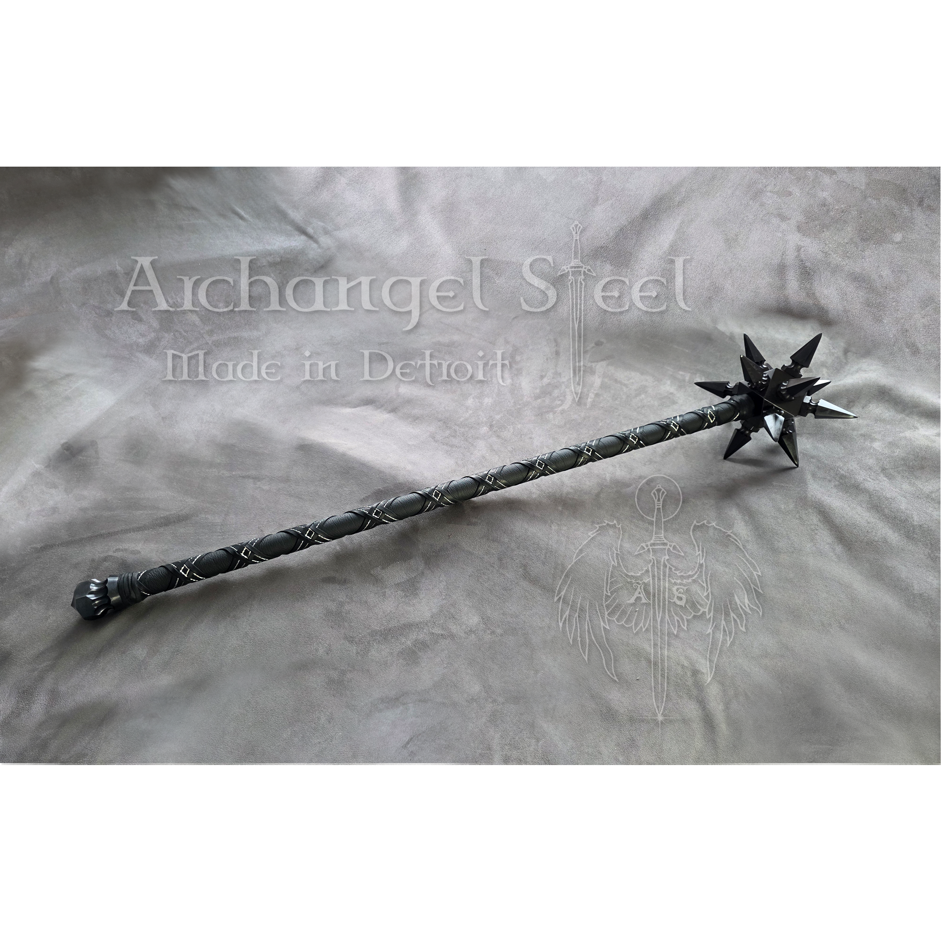 Gothic War Morningstar - Black & Silver.png