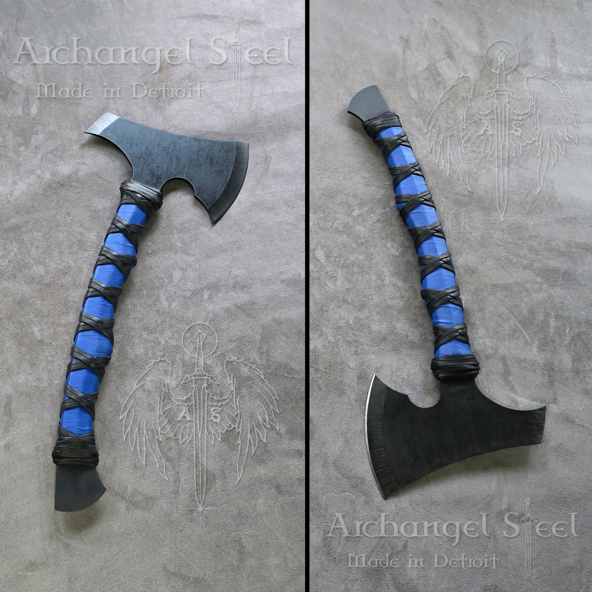 Throwing Axe - black on Blue Split View.png