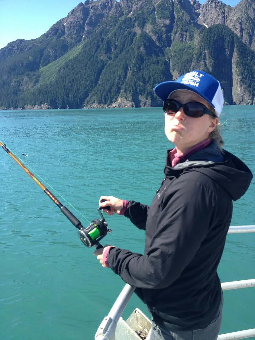 Sarah's friend Alex being taunted by a salmon. Better luck next time, Alex!