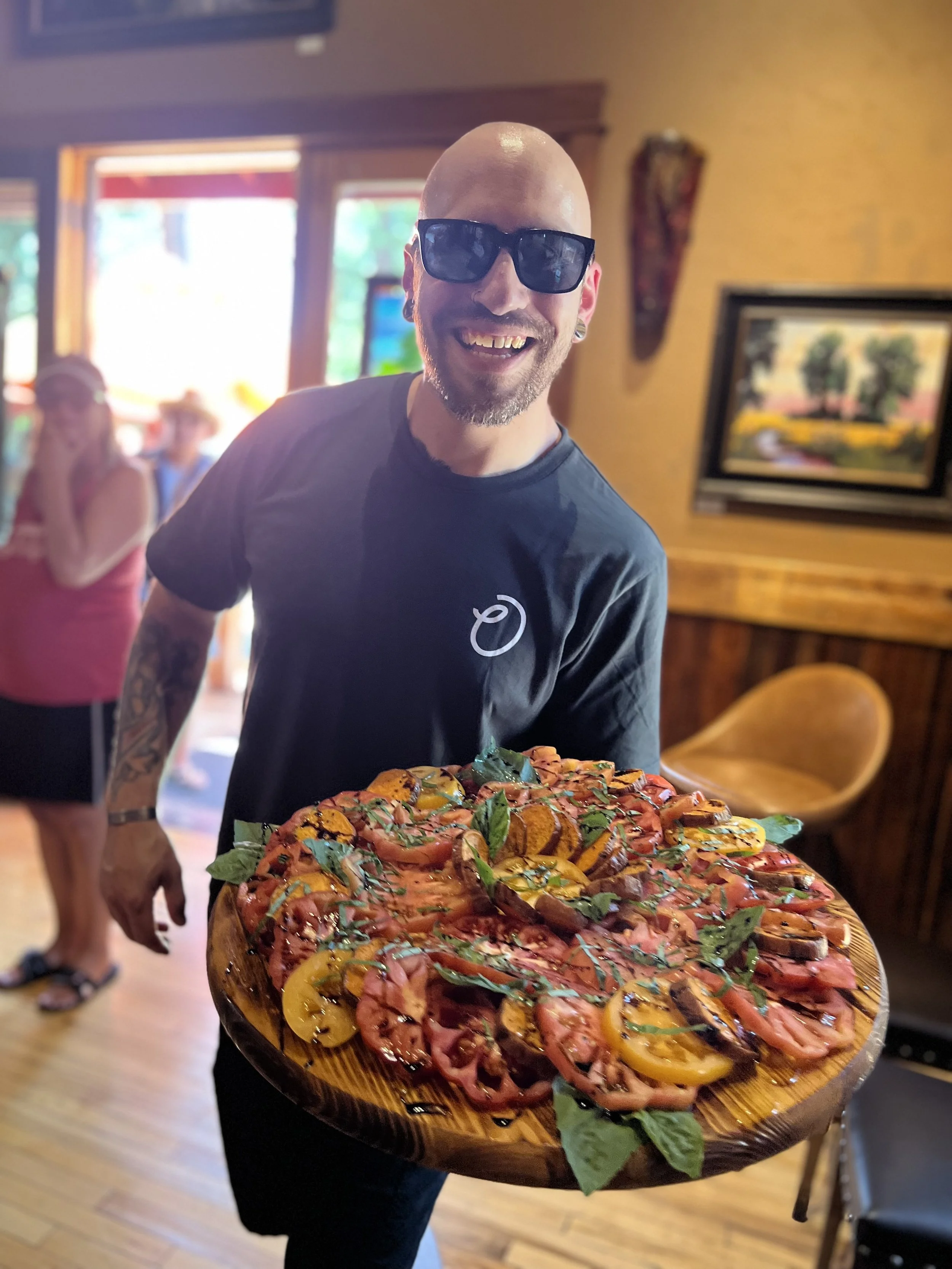 Team member serving at an anniversary gathering