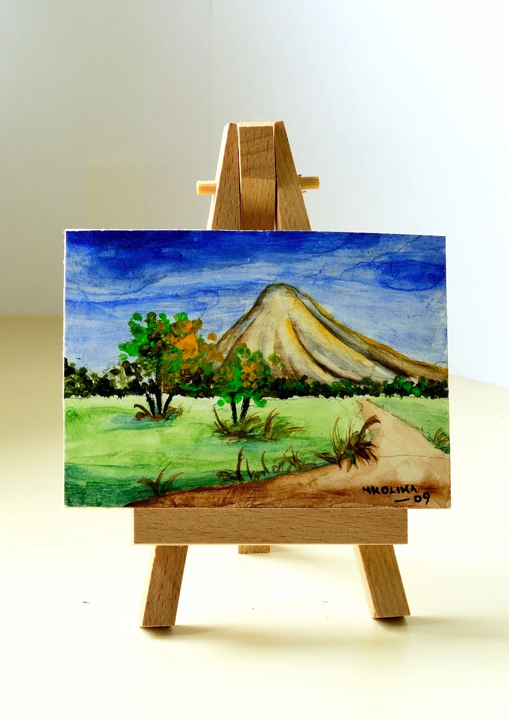 Acrylic ACEO Painting Of Tsodilo Hill