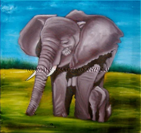 Oil Painting Of An Elephant: Step 4
