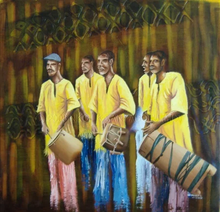 African Drums: Oil Painting Demo Step 4