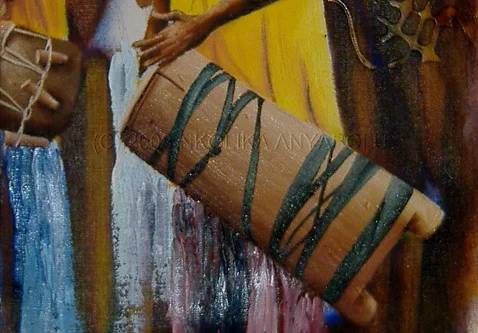 African Drums: Oil Painting Demo Step 5