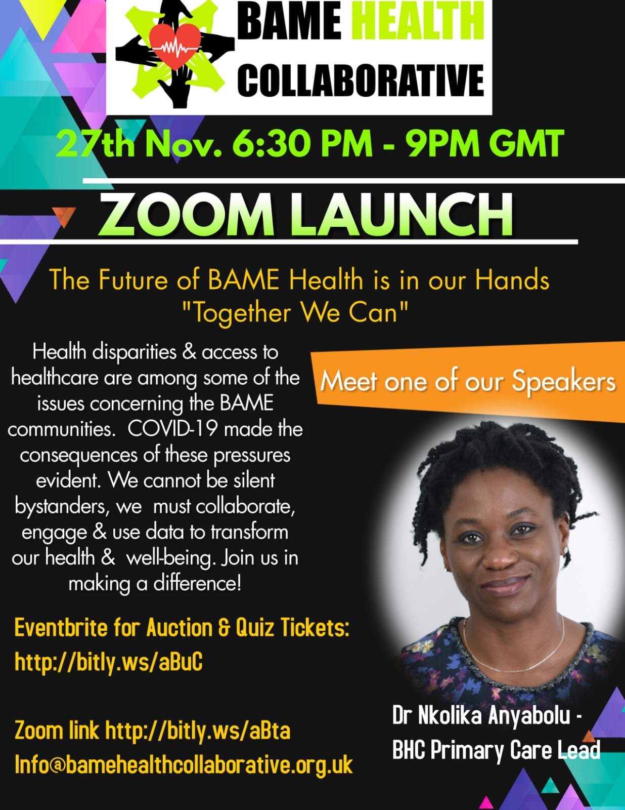 Launch of the BAME Health Collaborative Charity