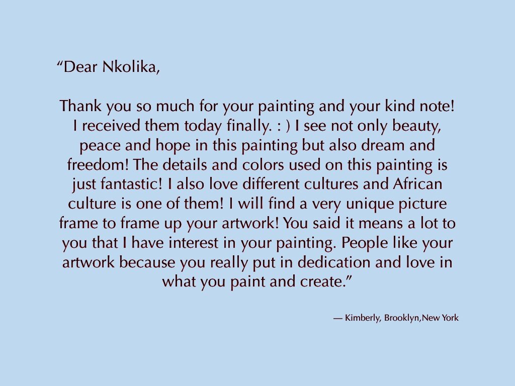 Testimonial for Art by Nkolika Anyabolu