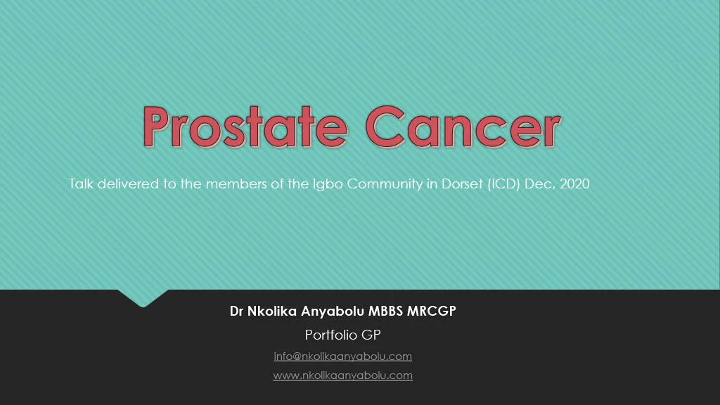 Black Men and Prostate Cancer