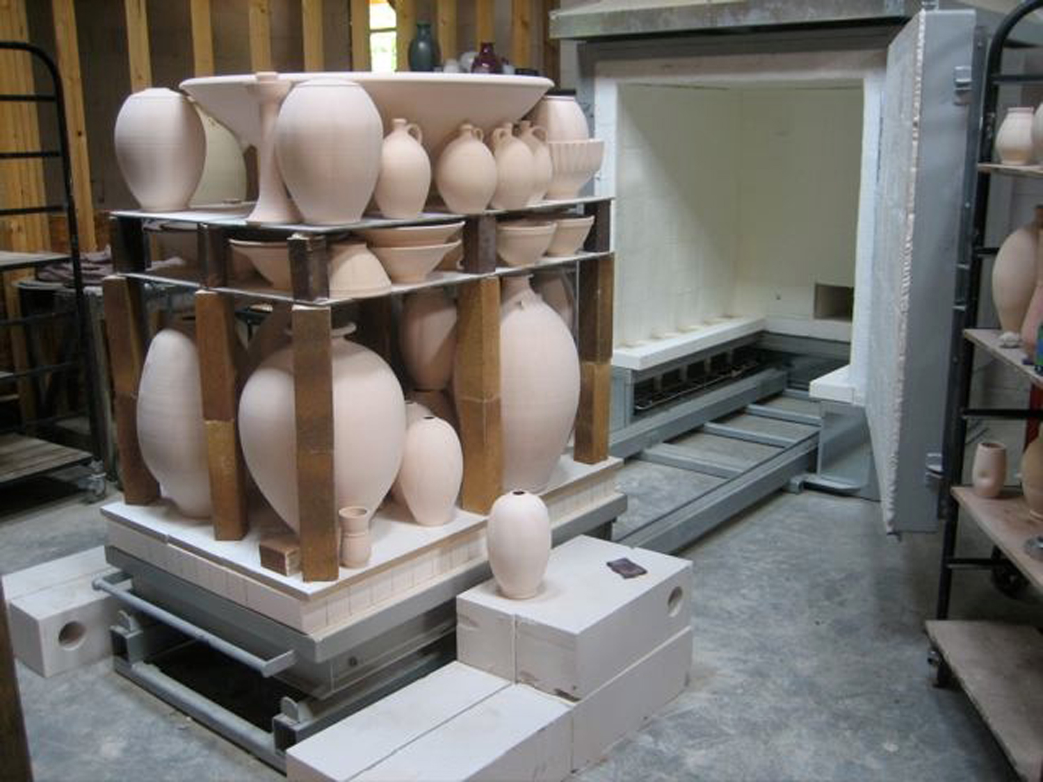 Gas Bisque Kiln at Ben Owen Pottery.jpg