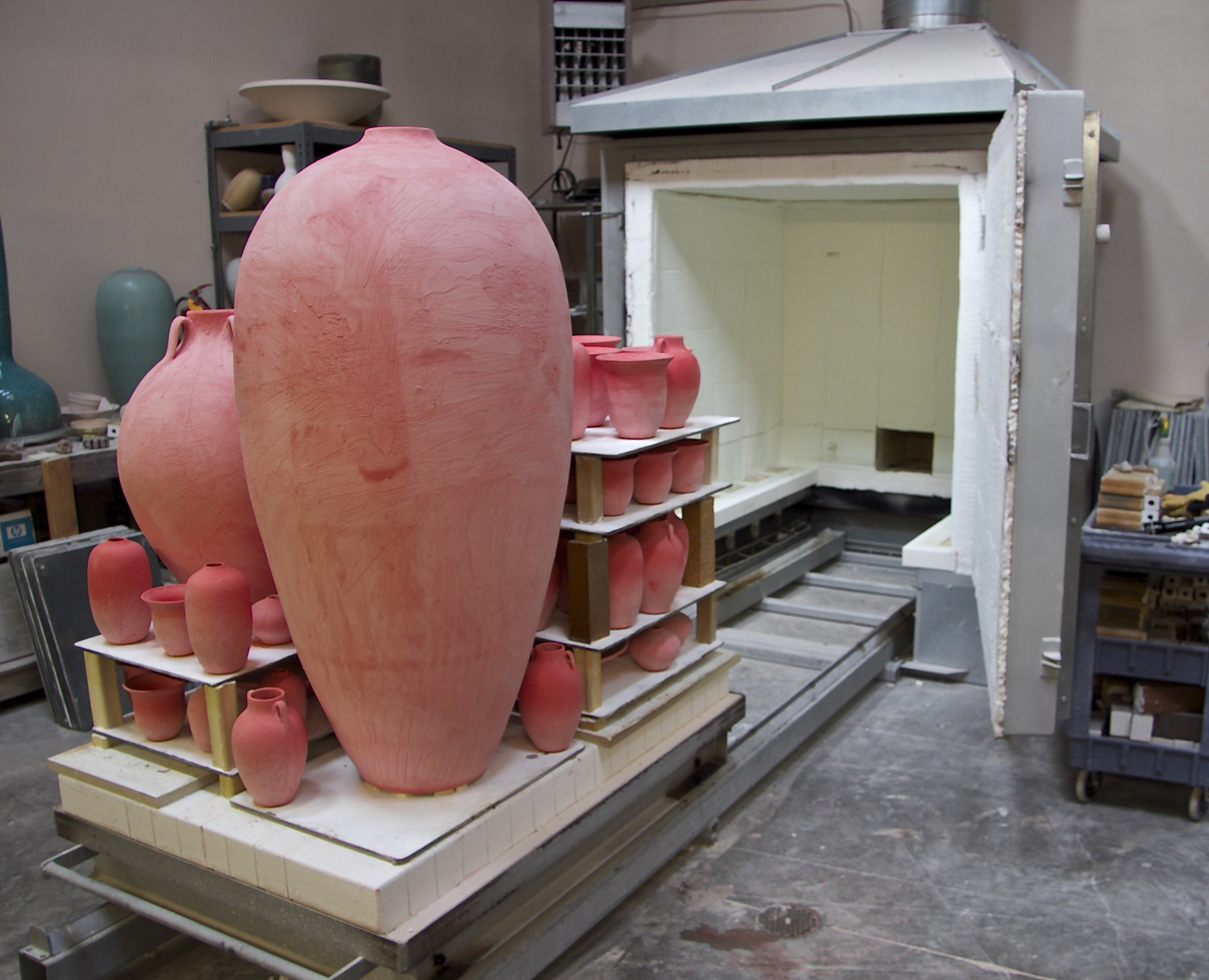 Loading Glaze Ware in Car Kiln.jpg