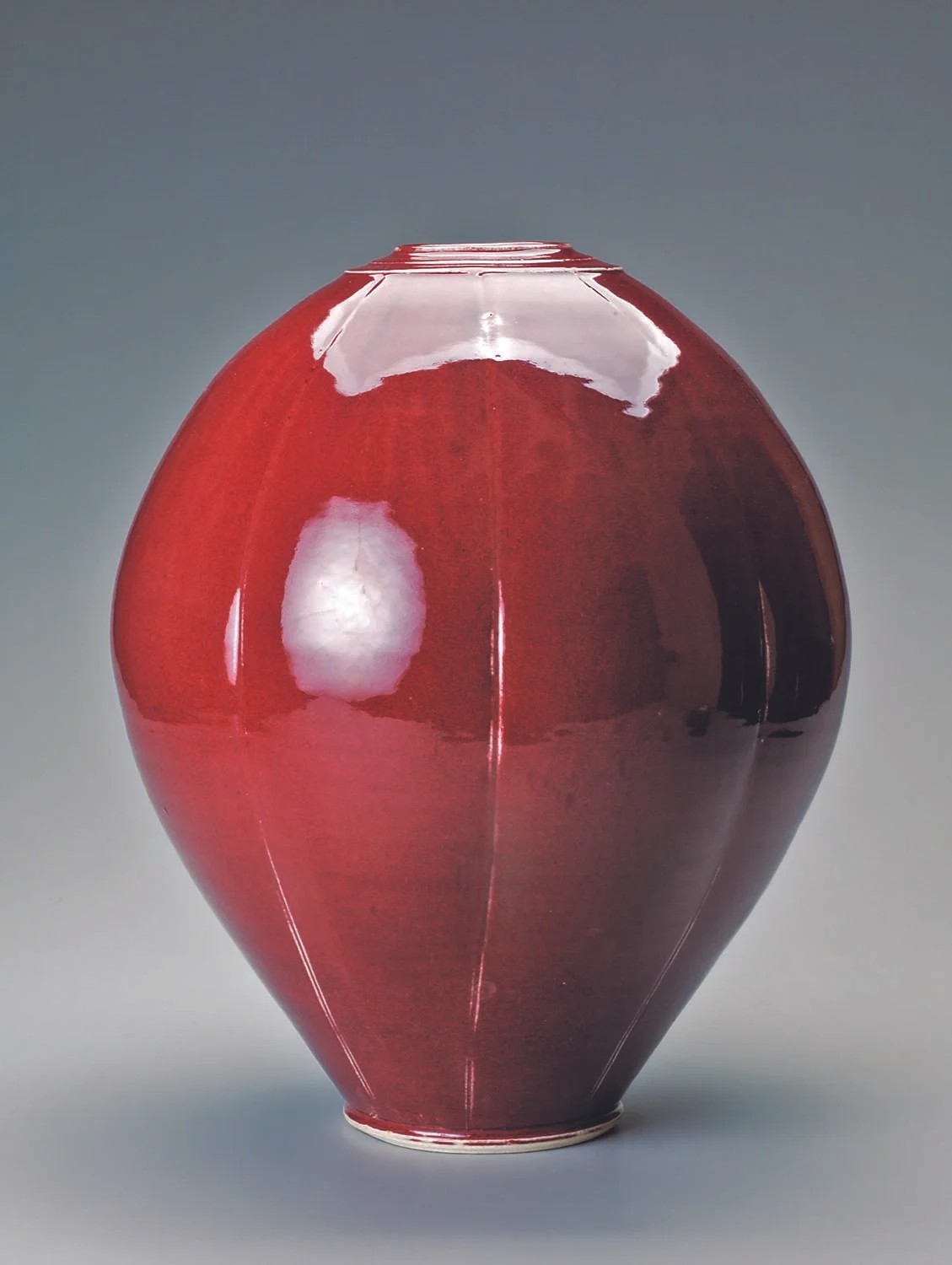 Melon Vase in Cabernet 20" tall 