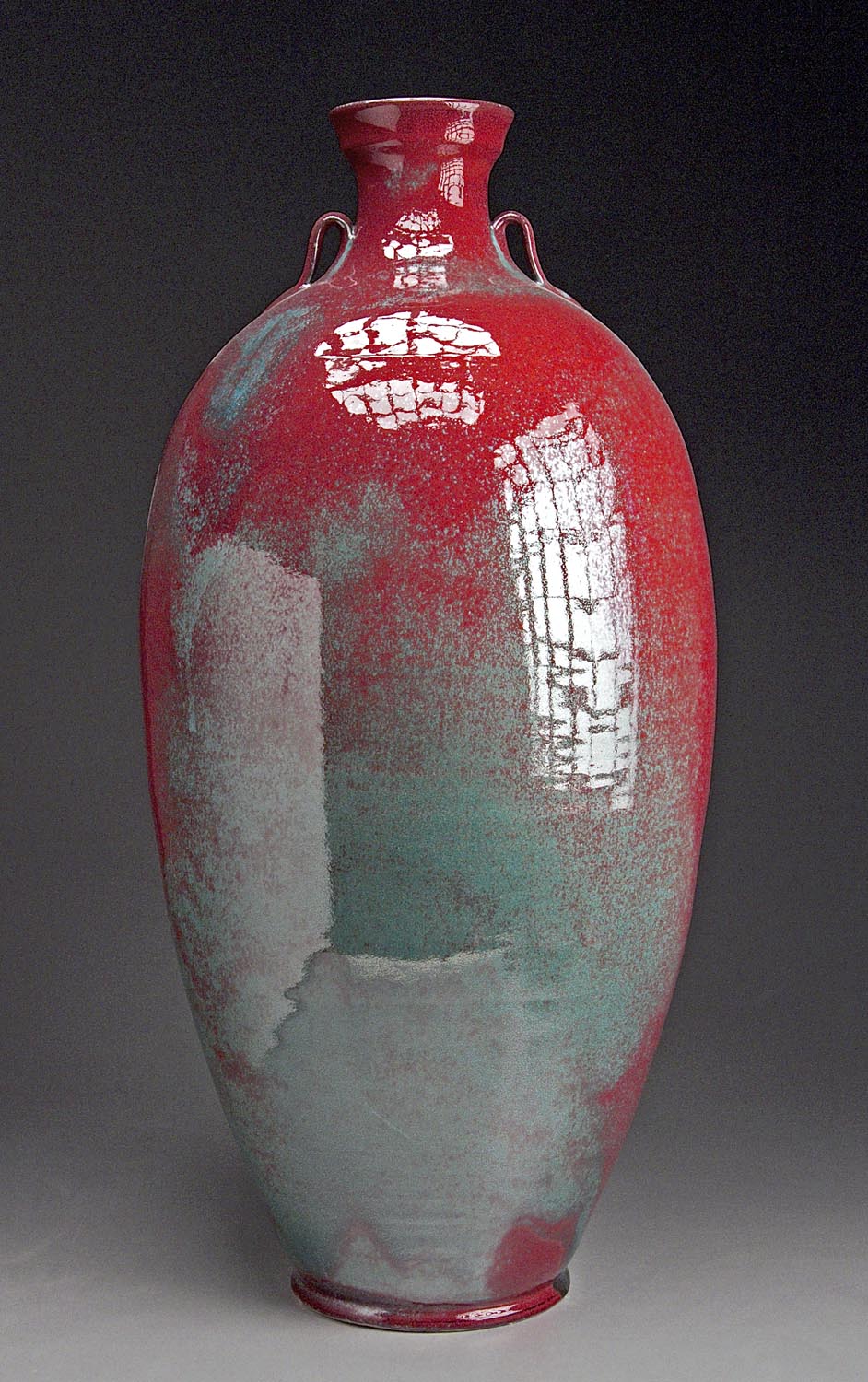 MiSe Vase 36" tall in Chinese Blue