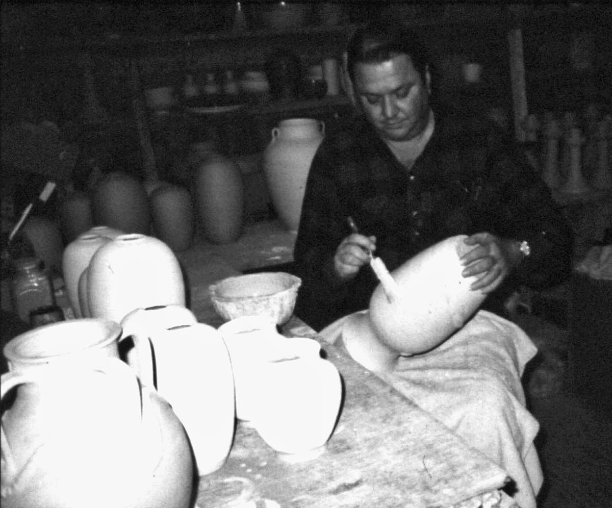 Ben Wade Owen Jr. Glazing Pottery 1980s.jpg