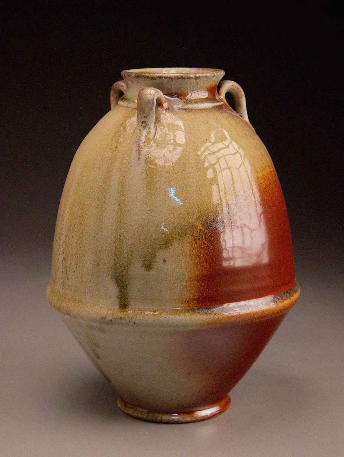 Edo Jar in Copper Penny 12" tall