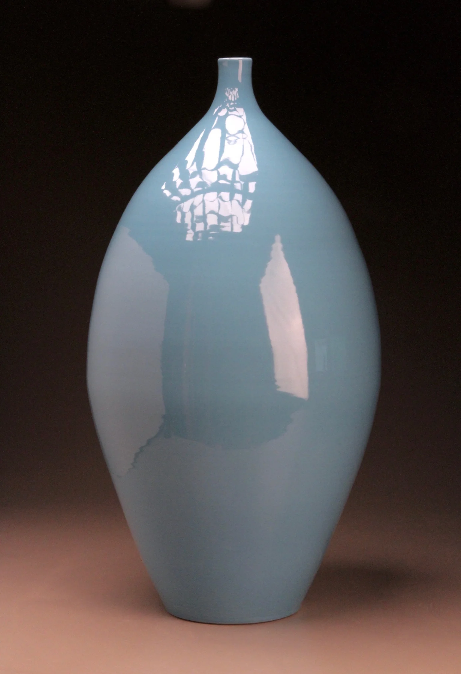 Bottle, Teardrop, Celadon Blue.jpg