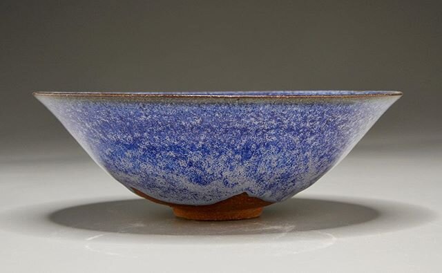 New work by our son Benjamin Owen IV in Opal Blue.  His skill continues to improve and eye for form.  This footed bowl measures 8.5&rdquo; diameter.  See more examples of his work on our website. Link on profile page.  https://benowenpottery.com/benj