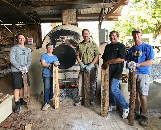 A great wood firing over the past couple of days with @bryan_pulliam_pottery, @stansimmonspottery, @cam.pottery, @bluehenpottery, @johnstongentithesstudios.  Looking forward to unloading in a few days!  Kiln opening June 6-7.  #seagrovewoodfirenc #be