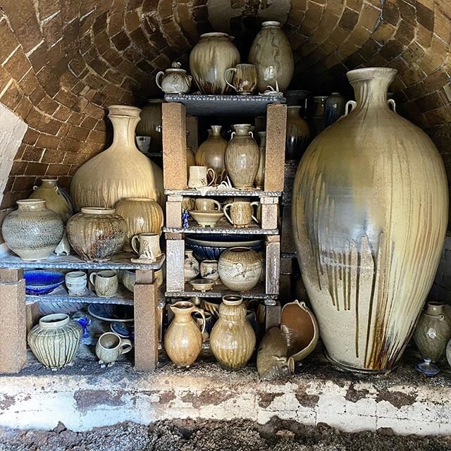 Unloading the wood kiln today!  Seeing some great results so far!  Just one piece that was bumped during the firing but that is the chance you take when near the firebox!  More photos as we unload.  Preparing for this weekend&rsquo;s kiln opening and