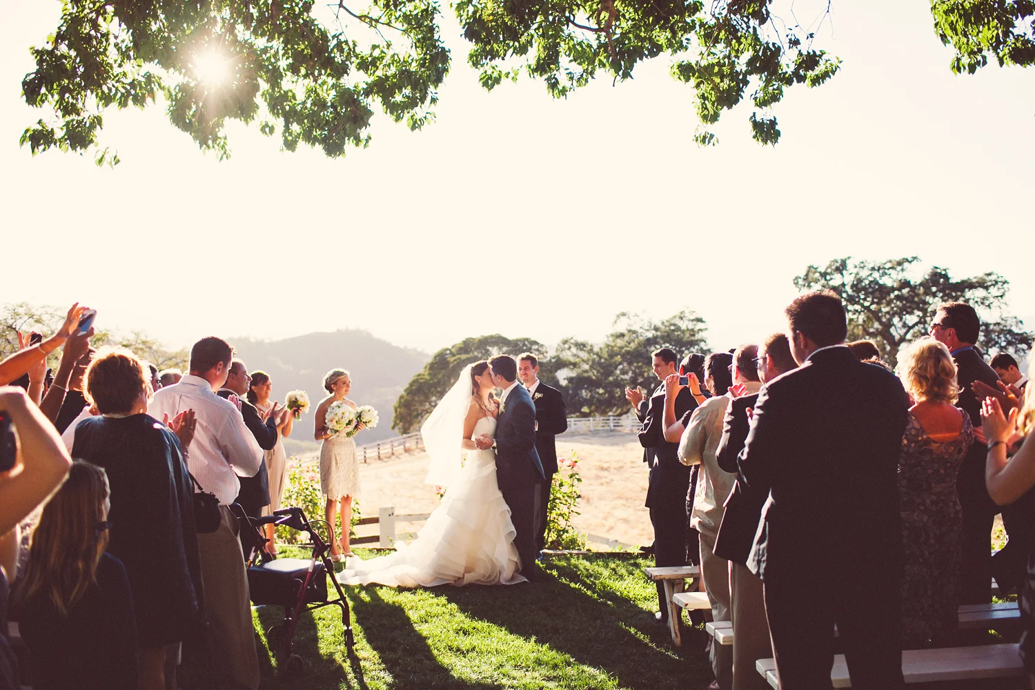 Romantic Diablo Valley Ranch DIY Tree Swing Wedding. Photographed by Rob Skog