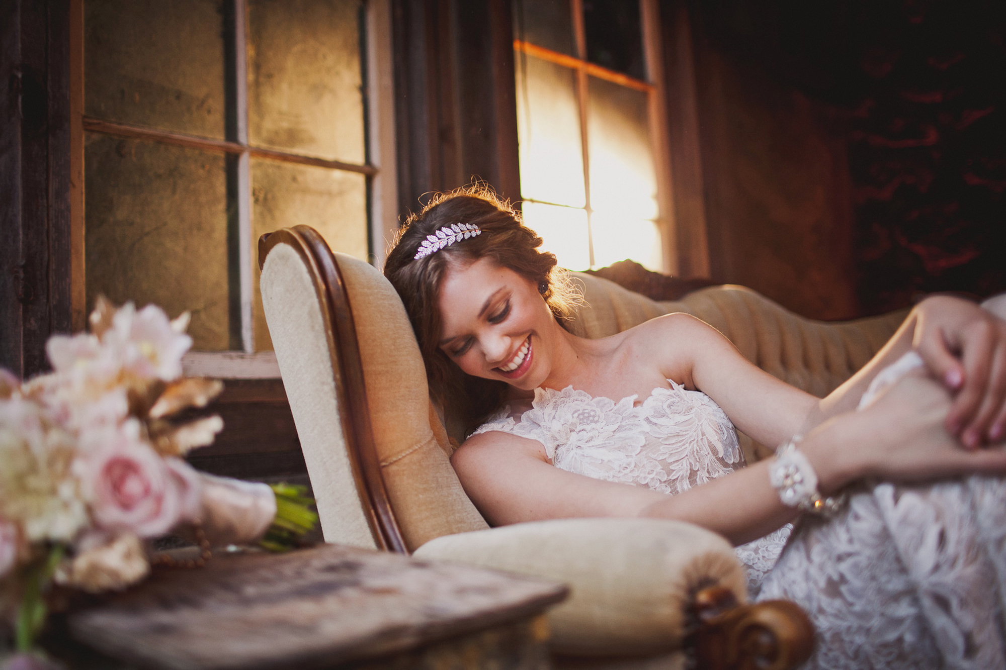 La Femme Vintage Wedding Editorial for Today's Bride Magazine.  Photographed by Jennifer Skog.