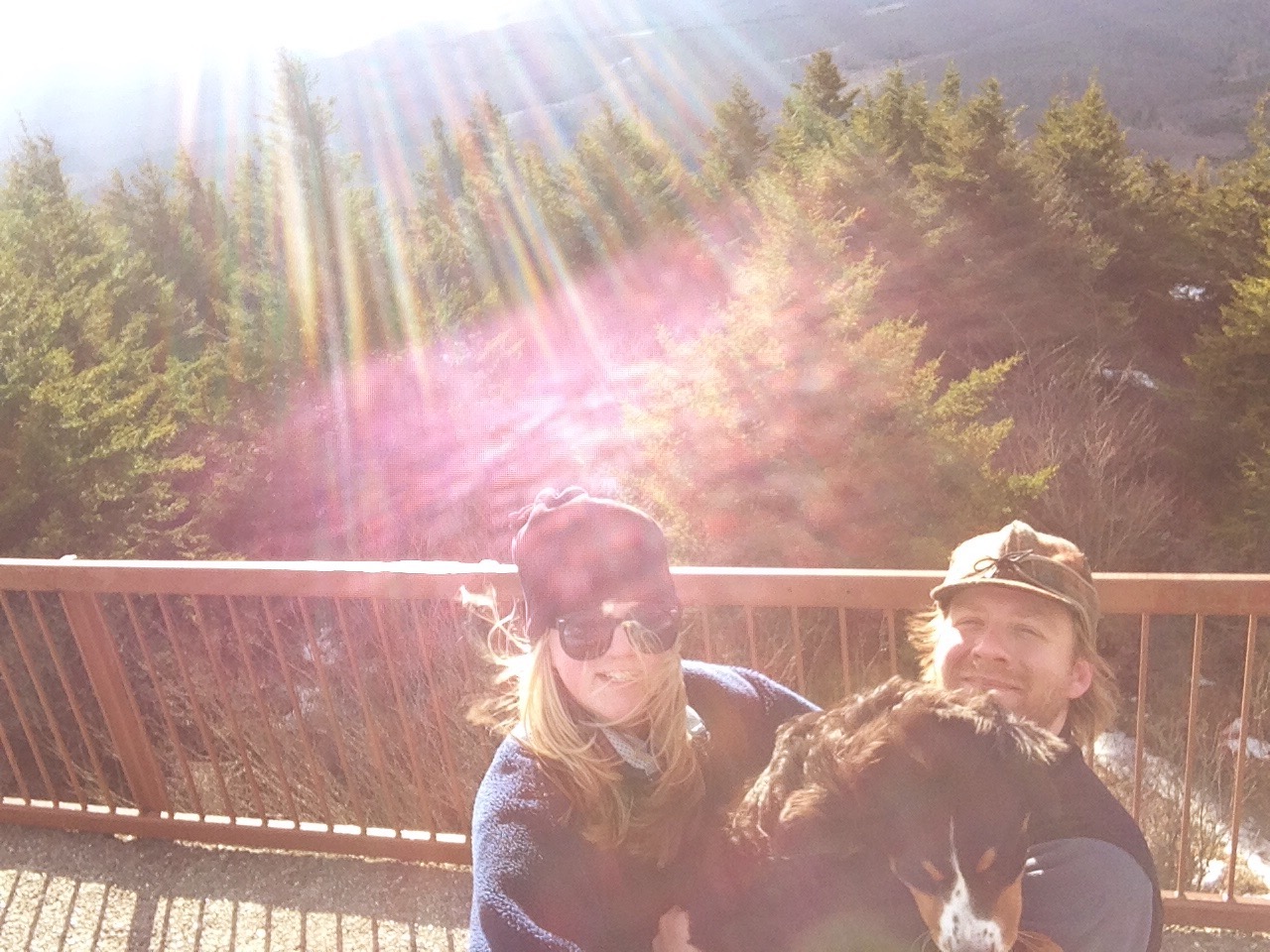 Highpoint summit with the wolf pack. No filter or anything on this, so you know me, I firmly believe there is a spirit, aura, sign in this photo. 