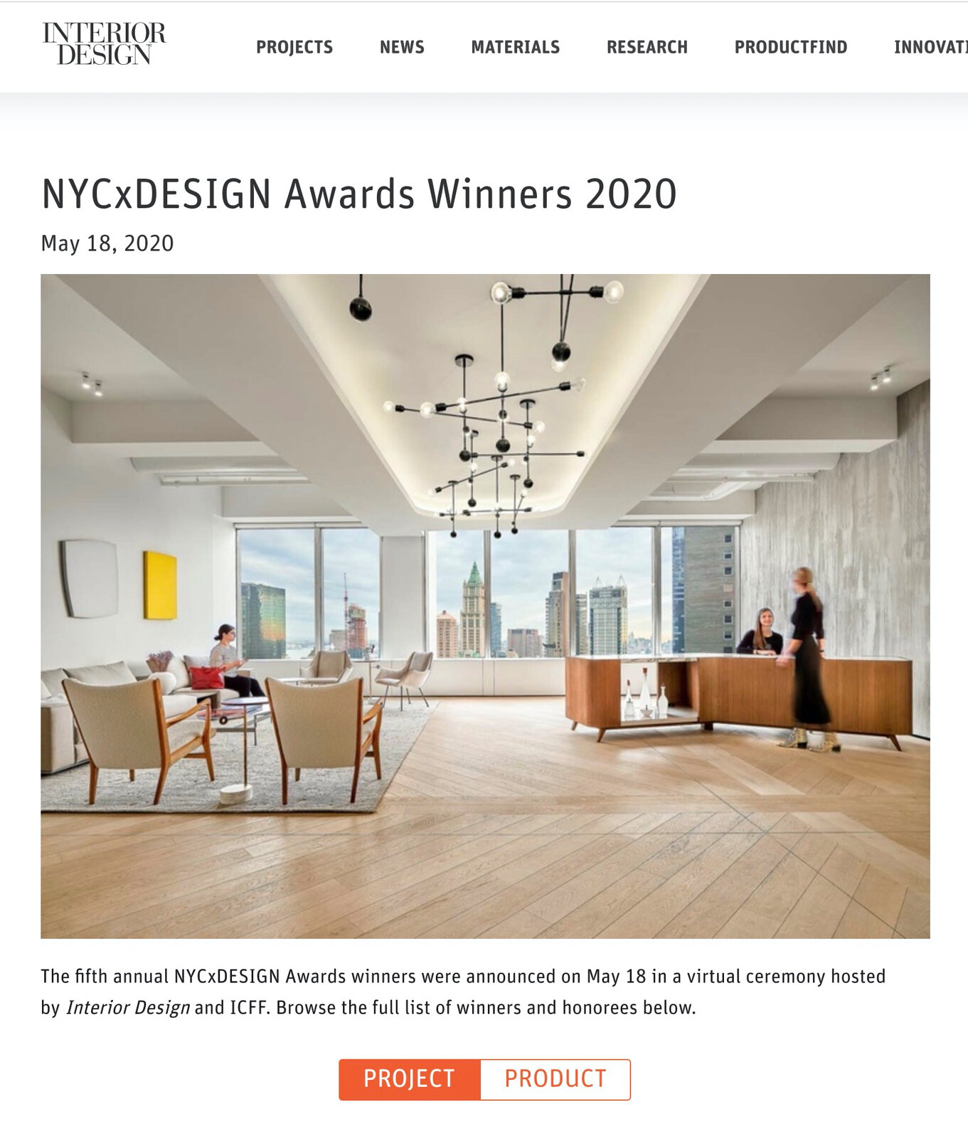  Winner of NYCXDESIGN 2020 