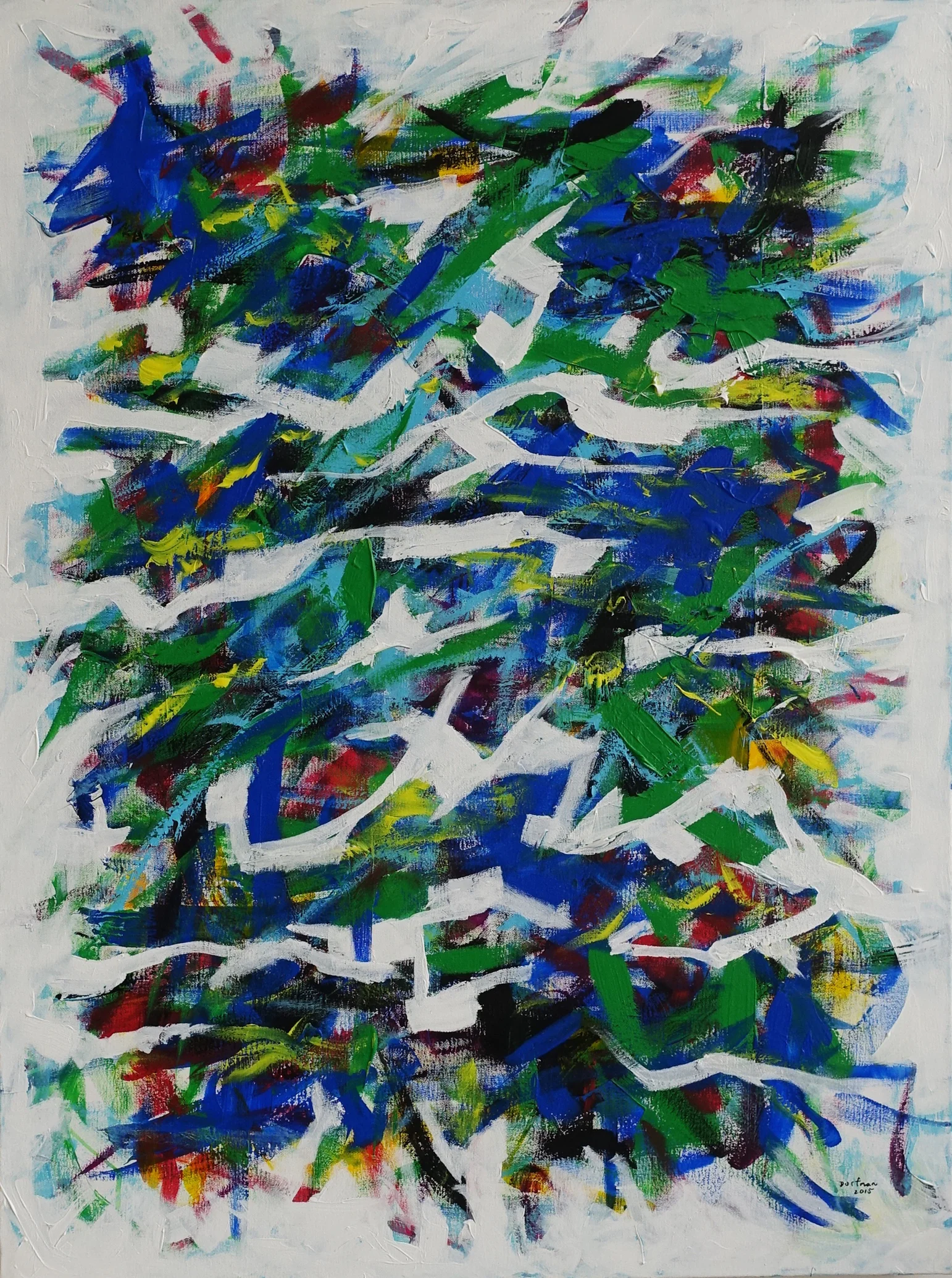 BLUE GREEN 40(h) x 30(w) in