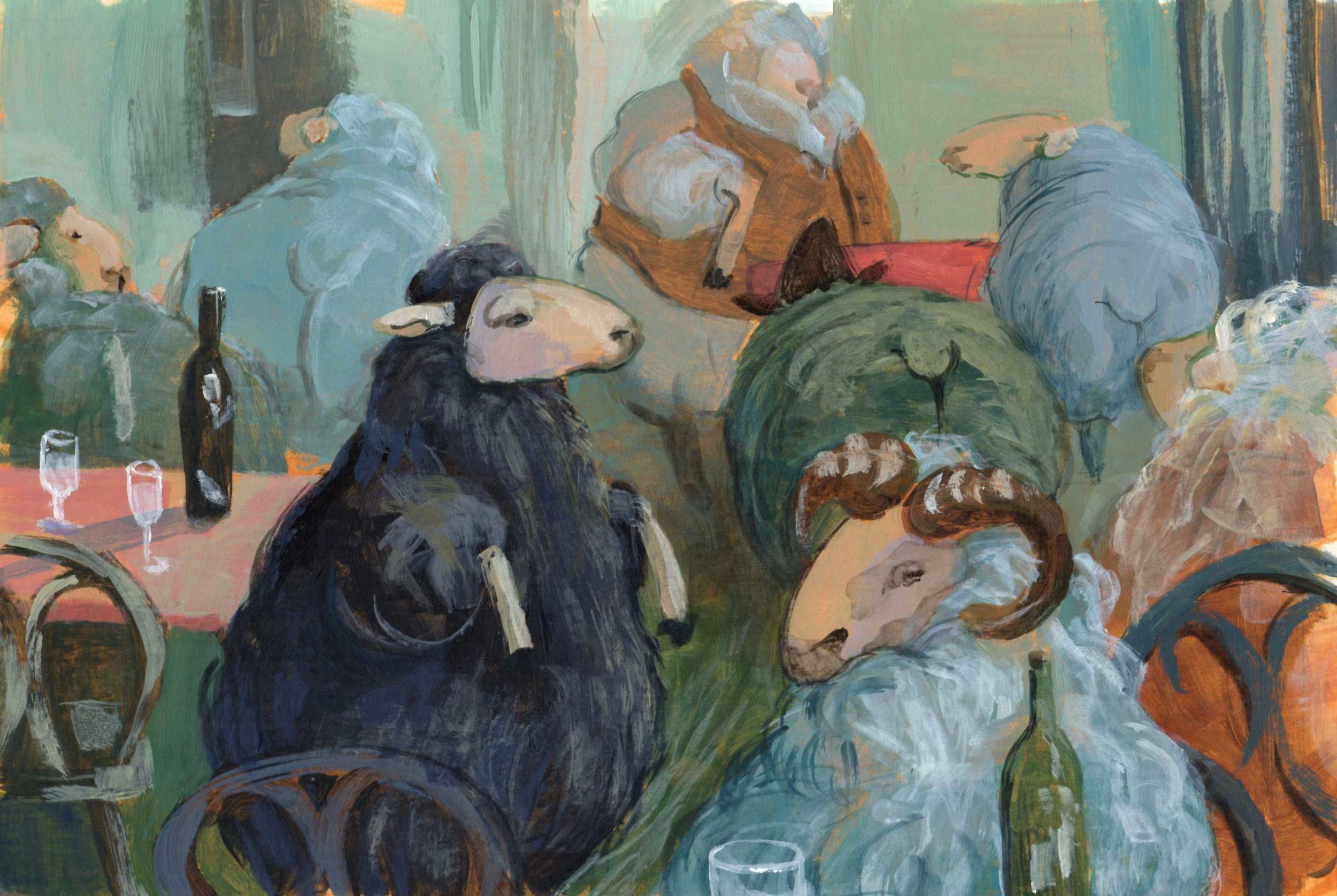 Sheep Bar, Priscilla Tey, Illustration Art